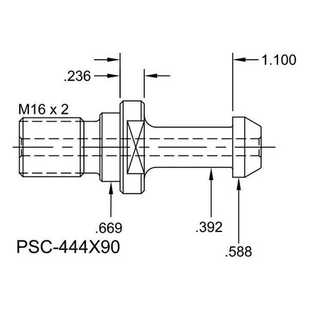 Tj Davies Co Coolant Through Retention Knob PSC-444X90